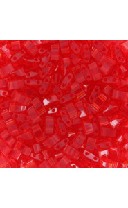 Miyuki half tila 5x2.4mm beads - Transparent light red HTL-140